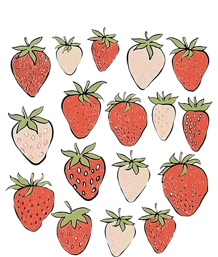 Strawberry Pattern Fruitarian Berry Strawberries Fruit Lover T-Shirt