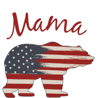 Usa Flag Mama Bear American Mom July 4 Patriotic Election Gift Striped Beanie with Solid Band