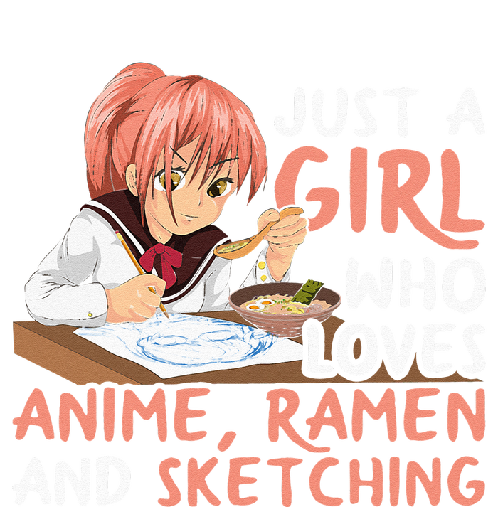 Just A Girl Who Loves Anime Ramen And Sketching Japan Anime Ladies Long Sleeve Shirt