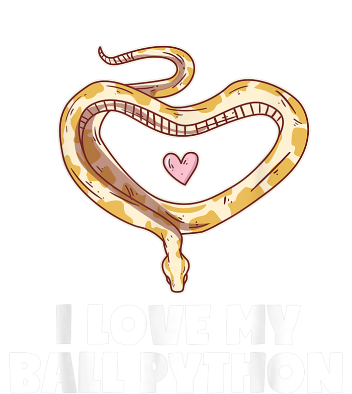 I Love My Ball Python Heart Pet Snake Animal Reptile Kids T-Shirt