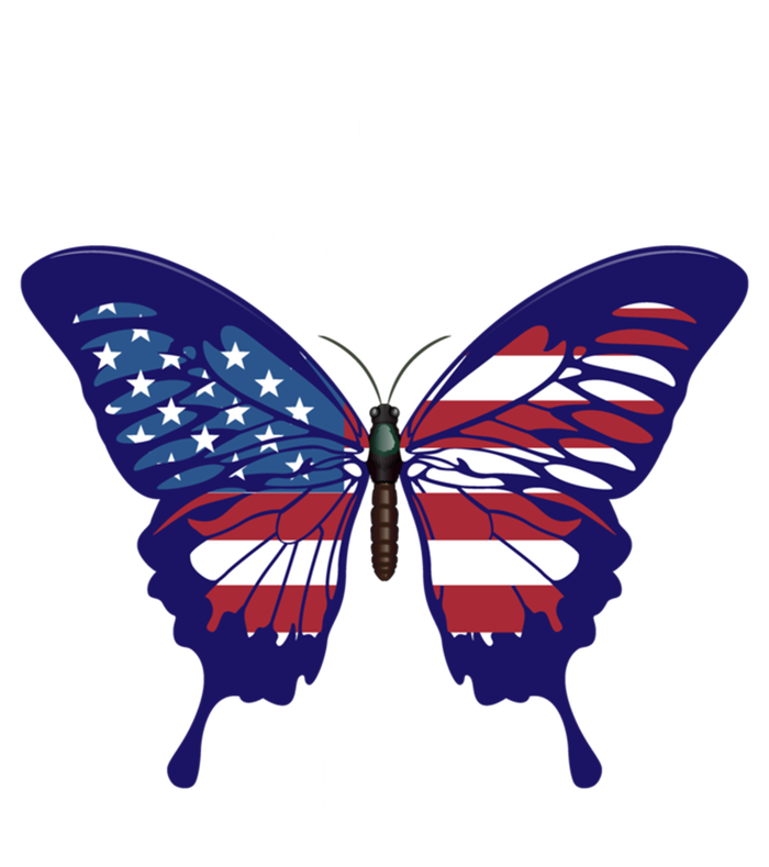 Welcome To The Usa Patriotic Butterfly New American Citizen Funny Gift Zip Tote Bag