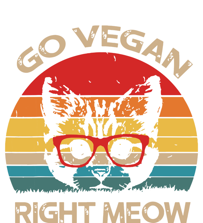 Go Vegan Right Meow Funny Cat Vegan Cooling Performance Crew T-Shirt