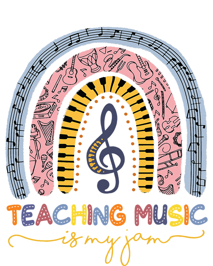 Musical Teacher Teaching Music Is My Jam Rainbow T-Shirt