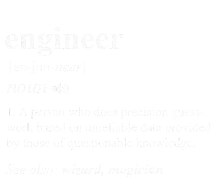 Engineer Definition Funny Engineering Mechanical Civil Gift Tank Top