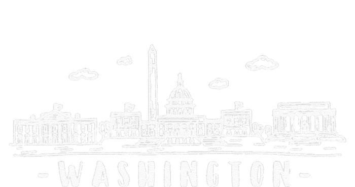 Washington DC Skyline Womens Funnel Neck Pullover Hood