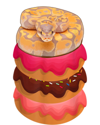 Reptile Snake Lovers Ball Python With Doughnuts Bumper Sticker