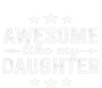 Awesome Like My Daughter Funny Fathers Day Dad Vintage Women's Crop Top Tee