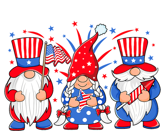 4th Of July Gnomes Patriotic American Flag Cute Three Gnomes Gift Women's T-Shirt