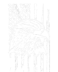 Patriotic Eagle Head American Flag Black V-Neck T-Shirt