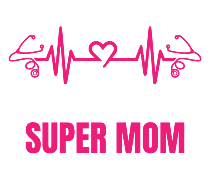 Super Nurse Super Mom Super Blessed Humor Tee For Nurses Gift Ceramic Bell Ornament