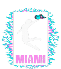 Miami City Retro Vintage Hoops On Fire 305 Baller Southbeach Long Sleeve Shirt