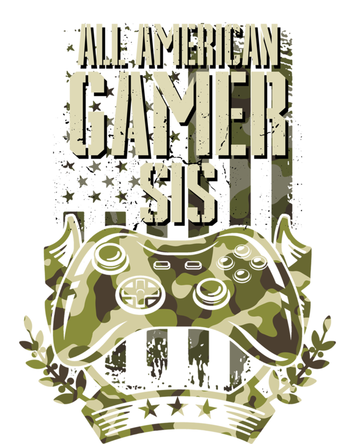 All American Gamer Sis 4th Of July Independence Day Gaming Gift Coaster