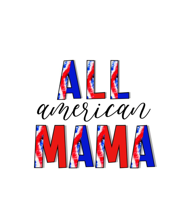 All American Mama 4th Of July Bleached Tie Dye American Flag Gift Women's Flannel Pajama Set