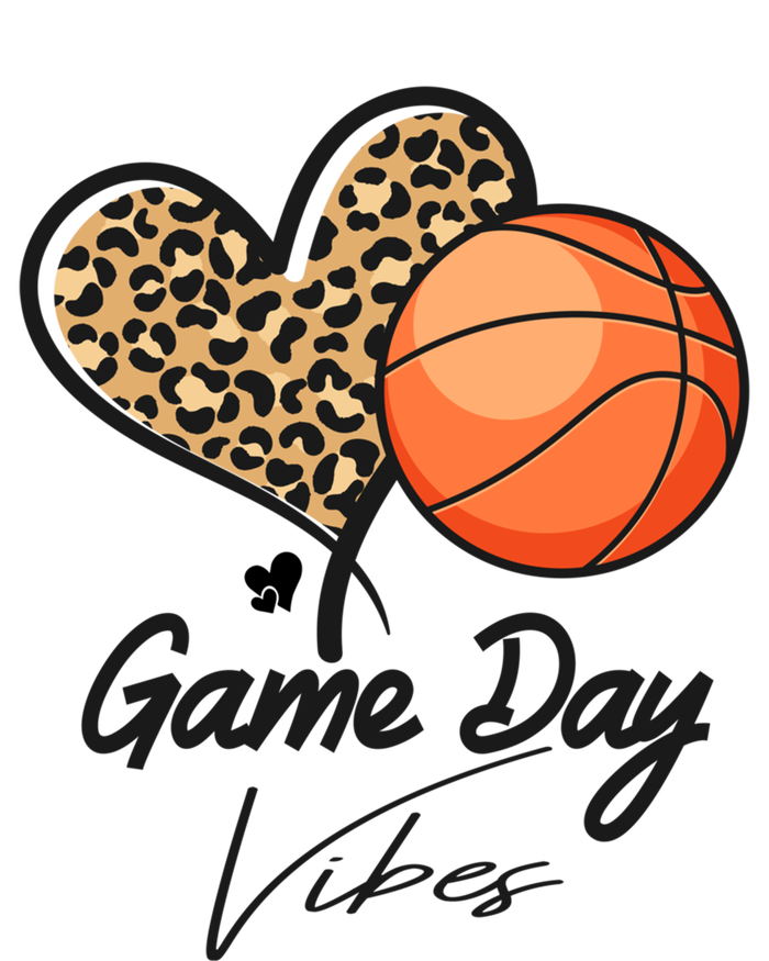 America Basketball Game Day Vibes Basketball Mom Leopard Gift Premium T-Shirt