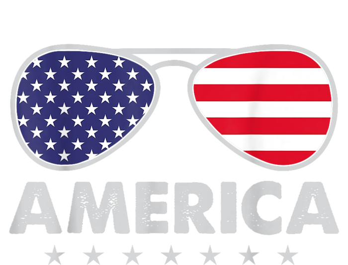 America Independence Day Funny Glasses Flag Women's Fleece Hoodie