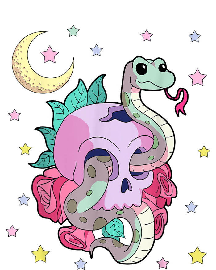 Kawaii Pastel Goth Witchy Skull With Cute Creepy Snake Kids Long Sleeve Shirt