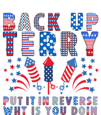 Back Up Terry Put It In Reverse Firework Funny 4th Of July Great Gift Stripe Pom Pom Beanie