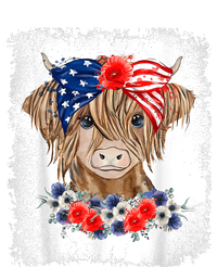 Bleached 4th Of July Long Haired Calf USA Patriotic Cow T-Shirt