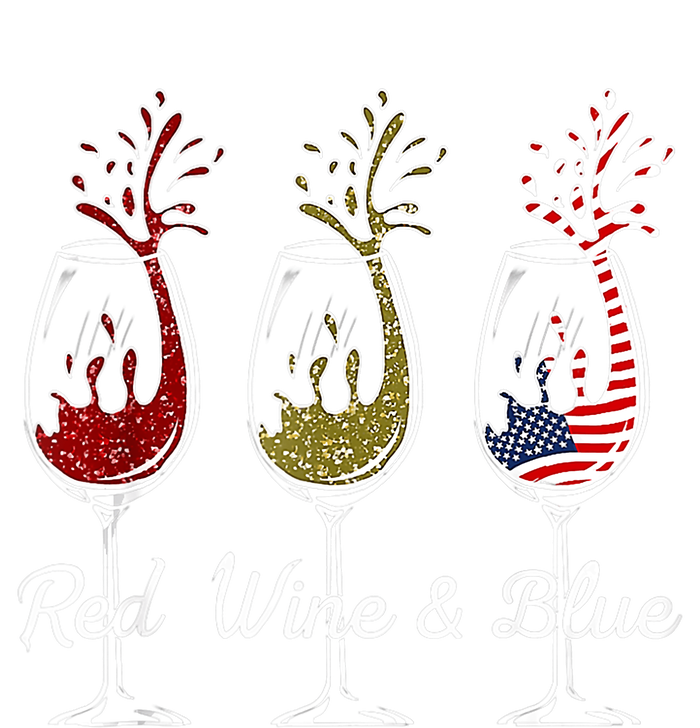 Red Wine & Blue 4th Of July Wine Red White Blue Wine Glasses Tank Top