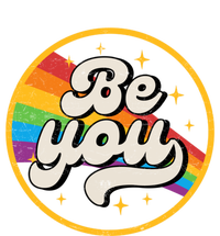 Be You Lgbt Pride Ally Rainbow Flag Retro Vintage Gift Premium T-Shirt