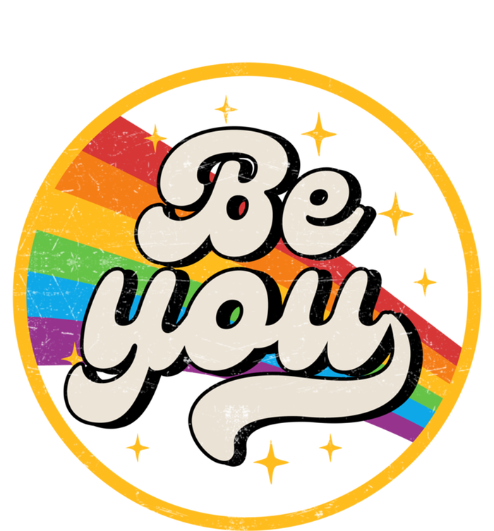 Be You Lgbt Pride Ally Rainbow Flag Retro Vintage Gift Premium T-Shirt