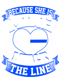 Because She Is Mine I Walk The Line Patriotic Police Officer Gift Tie-Dye Long Sleeve Shirt