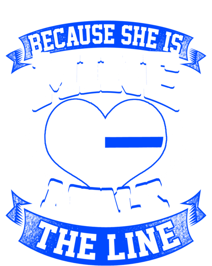 Because She Is Mine I Walk The Line Patriotic Police Officer Gift Tie-Dye Long Sleeve Shirt