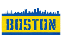 Retro Boston Downtown Skyline Running Souvenir Premium T-Shirt