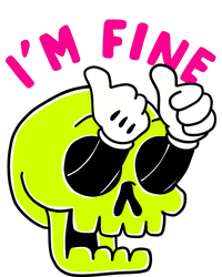 IM FINE Skull Funny Valucap Bio-Washed Visor