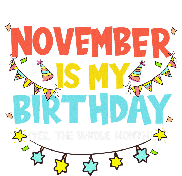 November Is My Birthday Month Yep The Whole Month Pom Pom 12in Knit Beanie