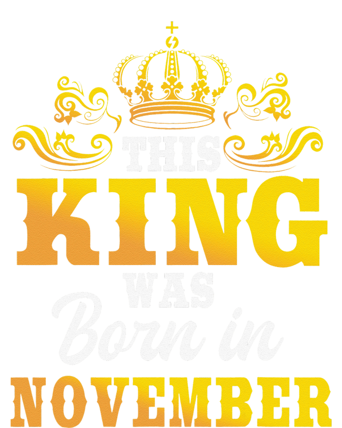 This King Was Born In November Birthday Party Celebration V-Neck T-Shirt