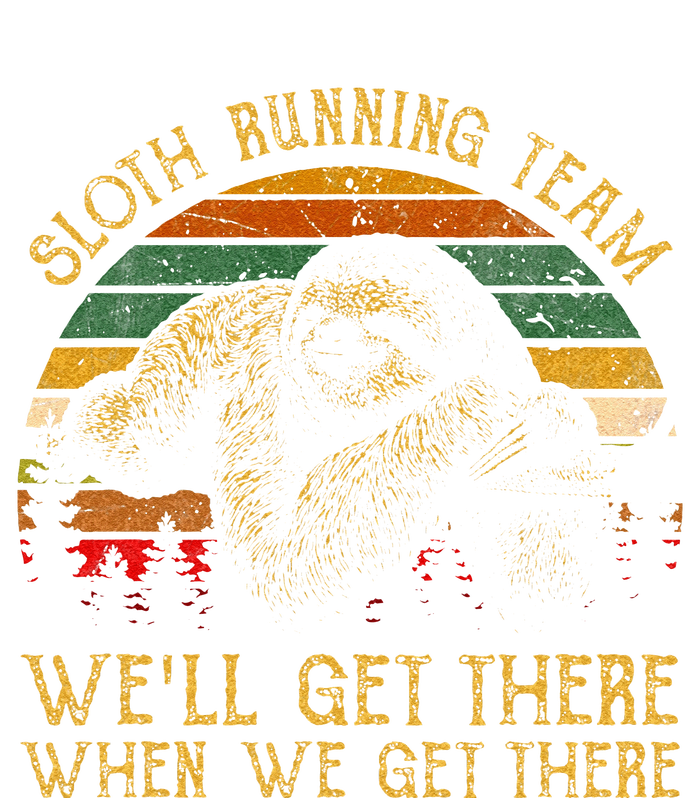 Vintage Sloth Running Team Well Get There Funny Sloth Sustainable Bucket Hat