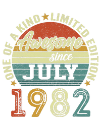 Awesome Since July 1982 40 Years Old 40th Birthday Gifts Women's Knotted Racerback Tank