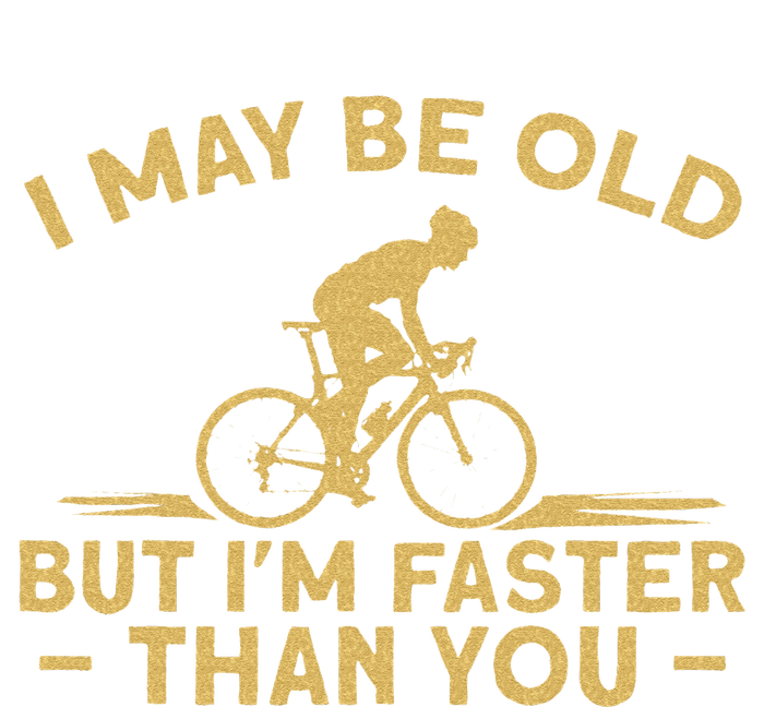 Bicycle Bike I May Be Old But IM Faster Than You Cyclist Pom Pom 12in Knit Beanie