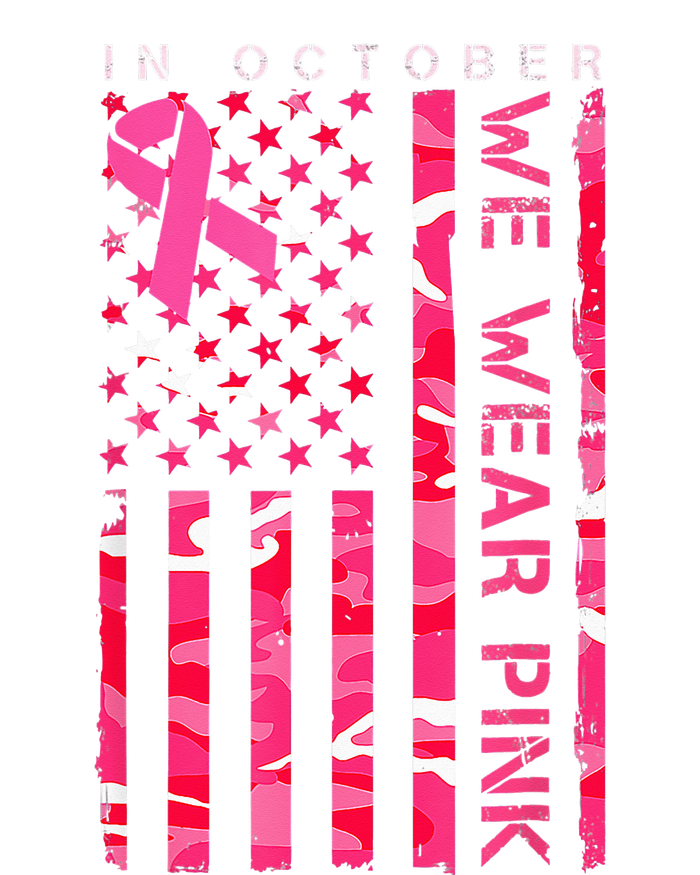 In October We Wear Pink Camo Breast Cancer Awareness Month Kids Long Sleeve Shirt