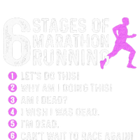 6 Stages Of Marathon Running Marathoner 26.2 Funny Runner T-Shirt