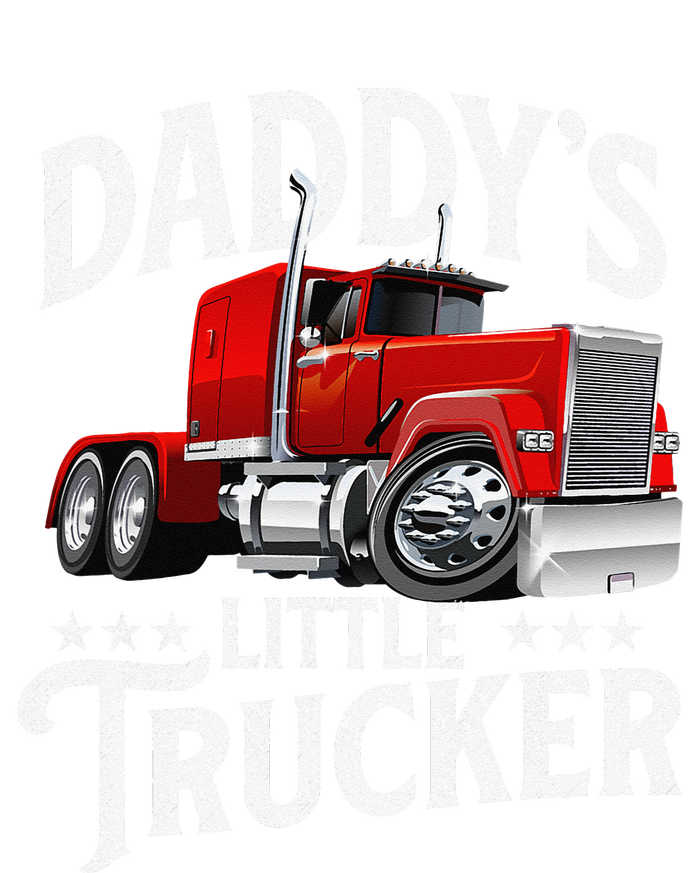 Daddy's Little Trucker Semi Truck Driver Trucking Baby Long Sleeve Bodysuit