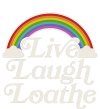 Funny Goth Gothic Parody Rainbow Live Laugh Loathe Sustainable Knit Beanie