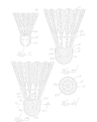 Shuttlecock Patent Drawing Badminton Ladies Essential Tank