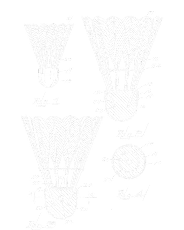 Shuttlecock Patent Drawing Badminton Ladies Essential Tank