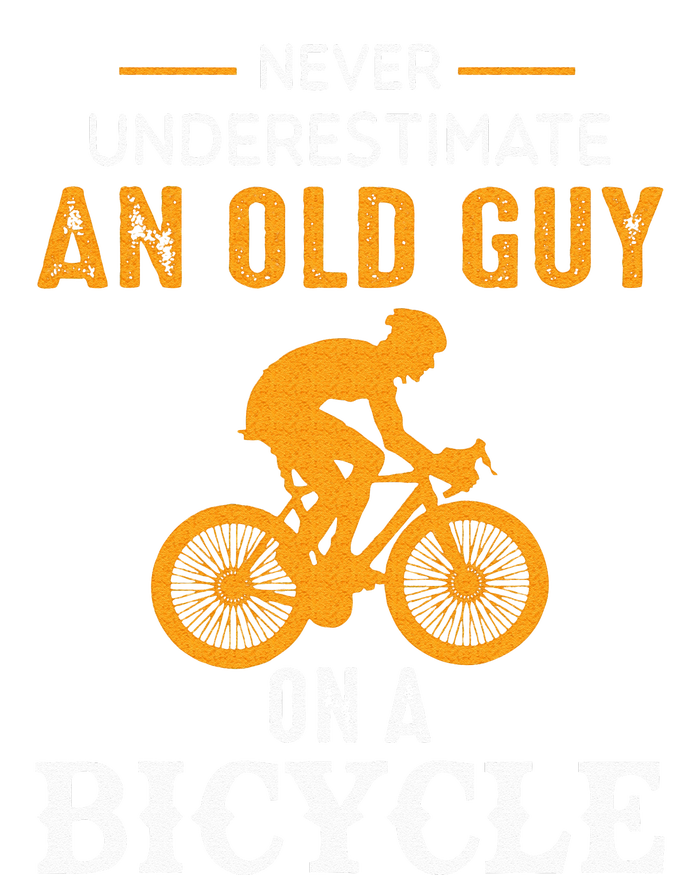 Never Underestimate An Old Guy On A Bicycle Funny Cycling Cooling Performance Crew T-Shirt