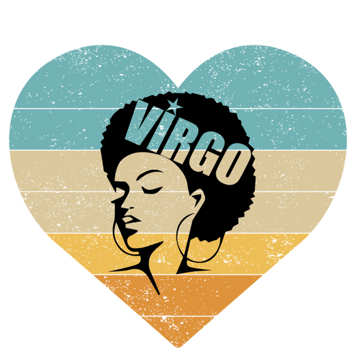 Heart Afro Virgo Zodiac Sign Gift Full-Length Apron With Pockets