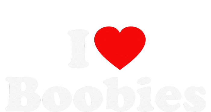 I Love Boobies Cropped Pullover Crew