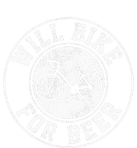 Will Bike For Beer Cycling Road Bike Funny Cyclist Gift Coaster