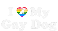 I Love My Gay Dog Heart Funny LGBT Pet Pride Proud Parent Women's Fleece Hoodie