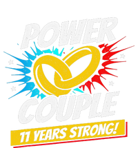 Married 11 Years Power Couple 11th Wedding Anniversary Toddler Hoodie