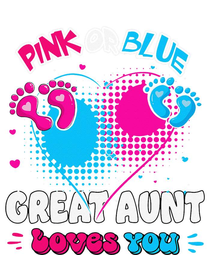 Pink or Blue Heart Great Aunt Loves You Shower Gender Reveal T-Shirt