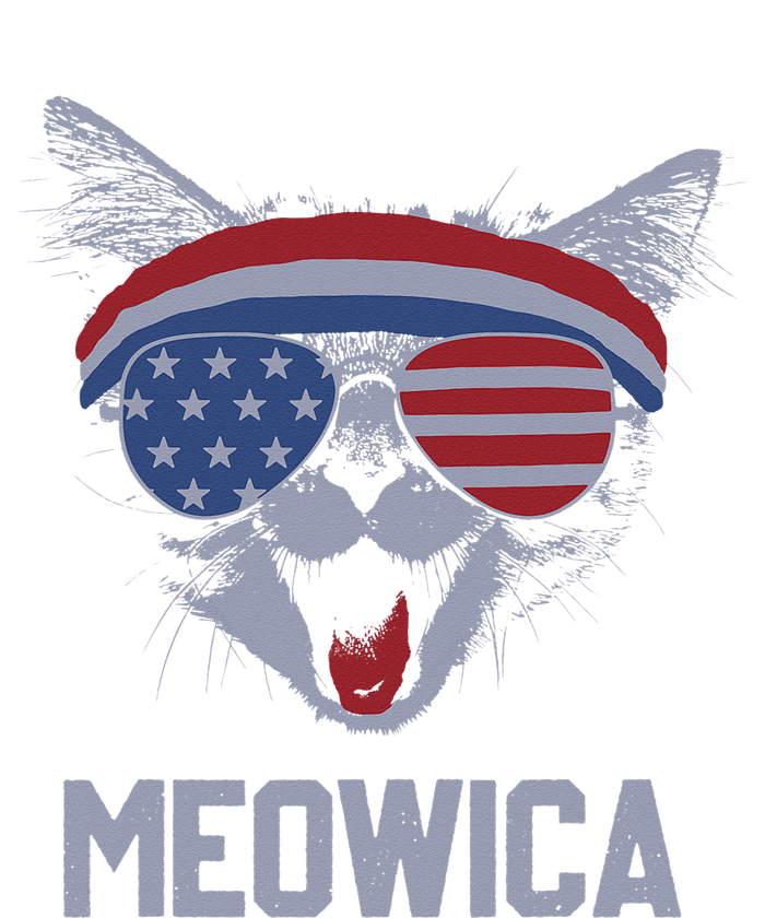 MEOWICA Cat Sunglasses Merica Cat American Flag 4th July Sustainable Bucket Hat