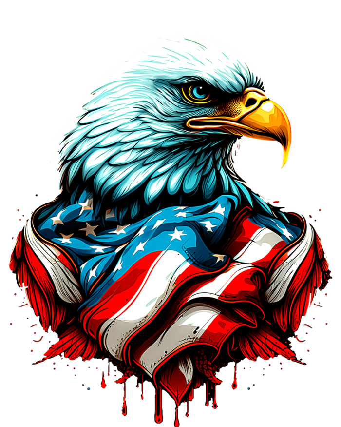 Patriotic Bald Eagle 4th Of July USA American Flag T-Shirt