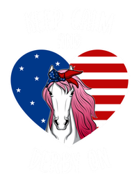 Keep Calm And Derby On I Horse Racing Riding Love Heart Gift Tie-Dye T-Shirt